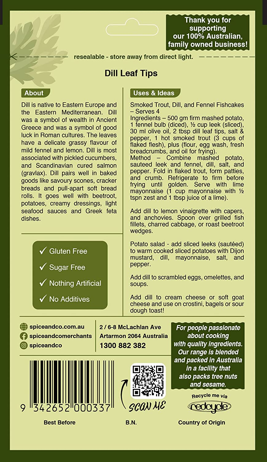 Spice & Co Dill Leaf Tips 15 G image number 2