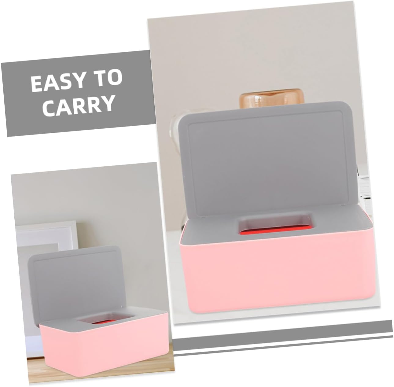 SHOWERORO 2Pcs Wipes Dispenser Wet Napkin Container Storage Box for Travel Home Use image number 6