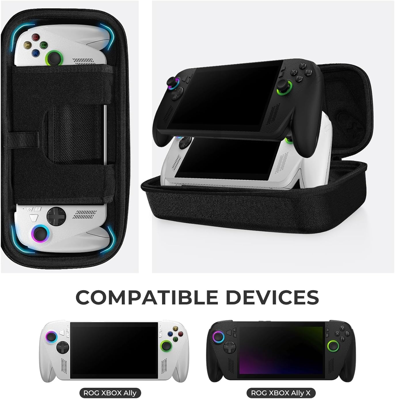 T Tersely Carrying Case for Rog Xbox Ally / Rog Xbox Ally X 2025, Anti-Scratch Shockproof Protective Hard Portable Travel Bag Cover Shell Pouch Mesh Pockets for Accessories image number 4