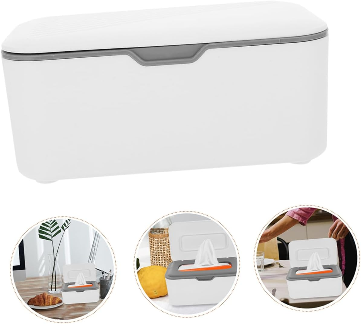 2Pcs Wipe Boxes Reusable Wipe Holder Refillable for Bathroom Storage Container Portable Case image number 4