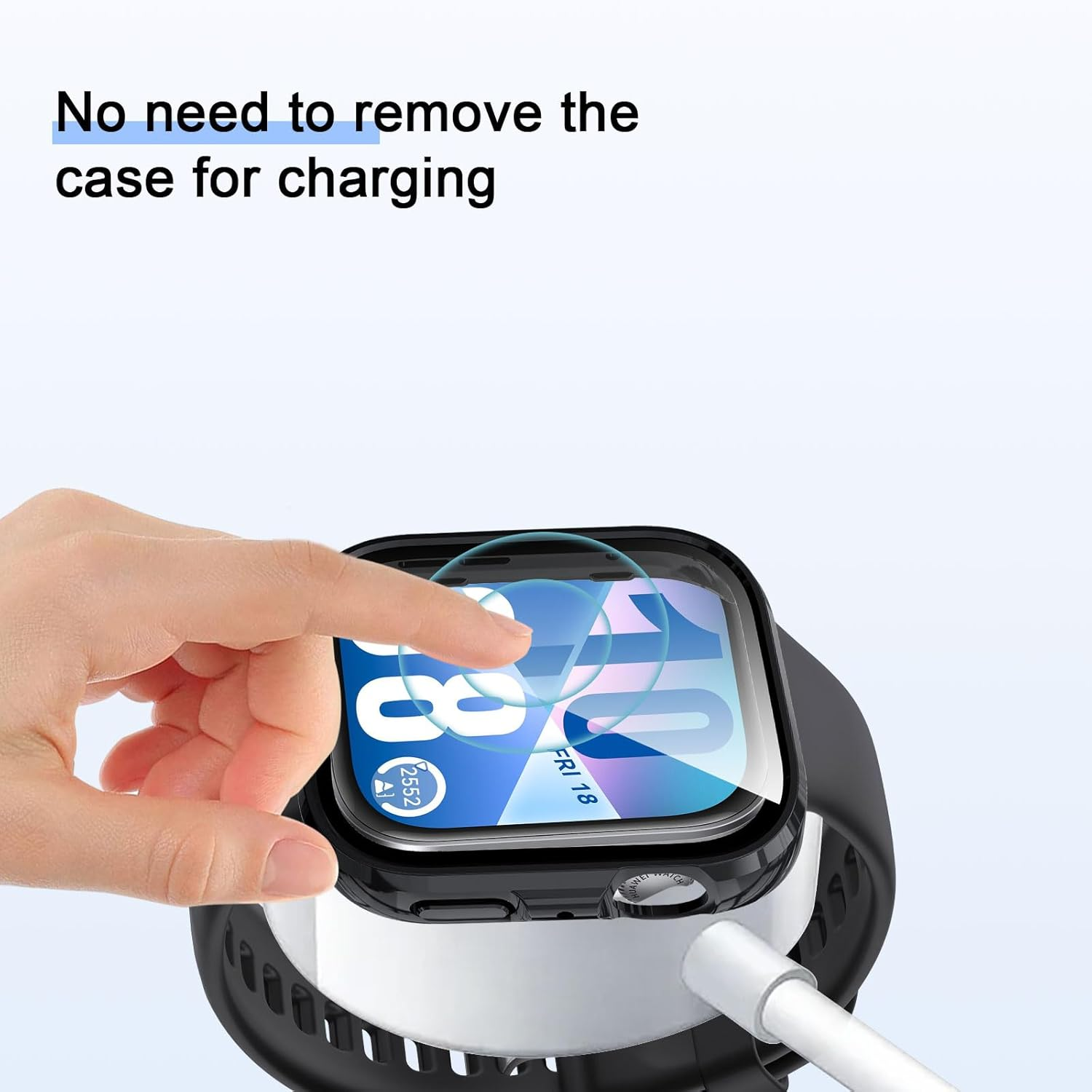 Wonsoso Protective Case Compatible with Huawei Watch Fit 4 Case, [Pack of 1] 360 Degree All-Round Shockproof Protective Case with HD Screen Protector, Scratch-Resistant Hard PC Ultra Thin Cover image number 6