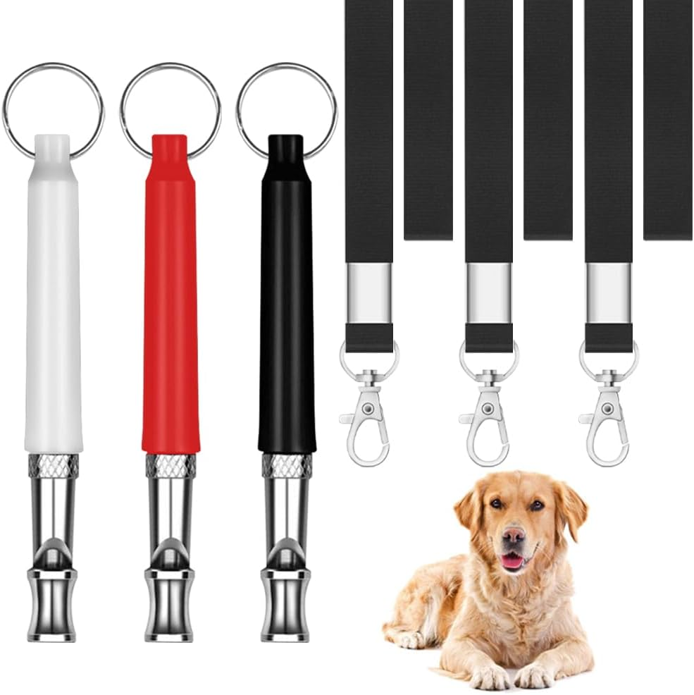 3 Pcs Dog Whistle, Dog Whistle to Stop Barking, Dog Whistle to Make Dogs Come to You, Dog Whistle Training, Dog Whistle to Stop Barking Neighbors Dog, with Lanyard(White, Red, Black) image number 6
