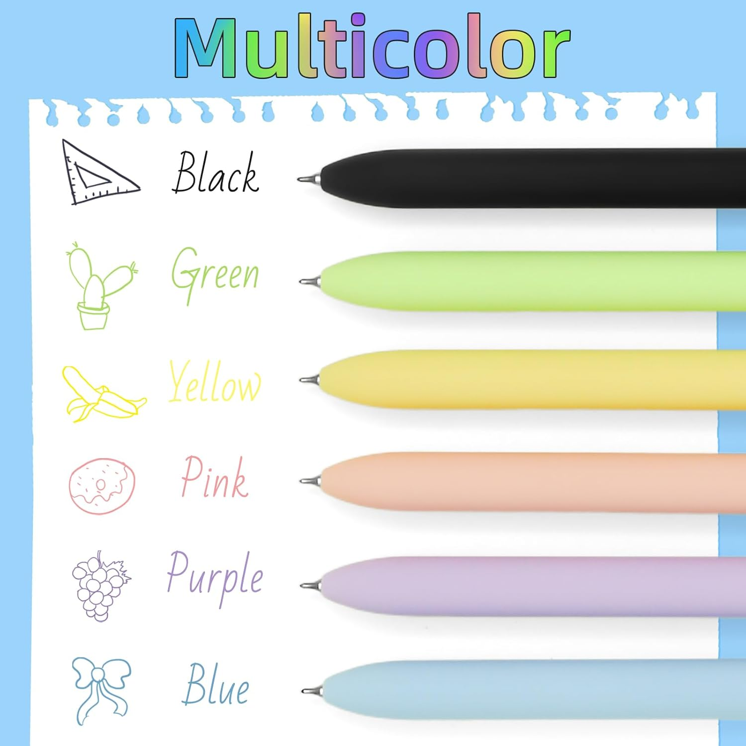 UIXJODO Color Pencils, 6 Pack Colorful Pens Fine Point Smooth Writing 0.5Mm Colored Ink Gel Pen for Diary Notes Planner School Supplies Gifts for Nurses Teachers (6 Pack - 6Pcs Gold Vintage image number 3