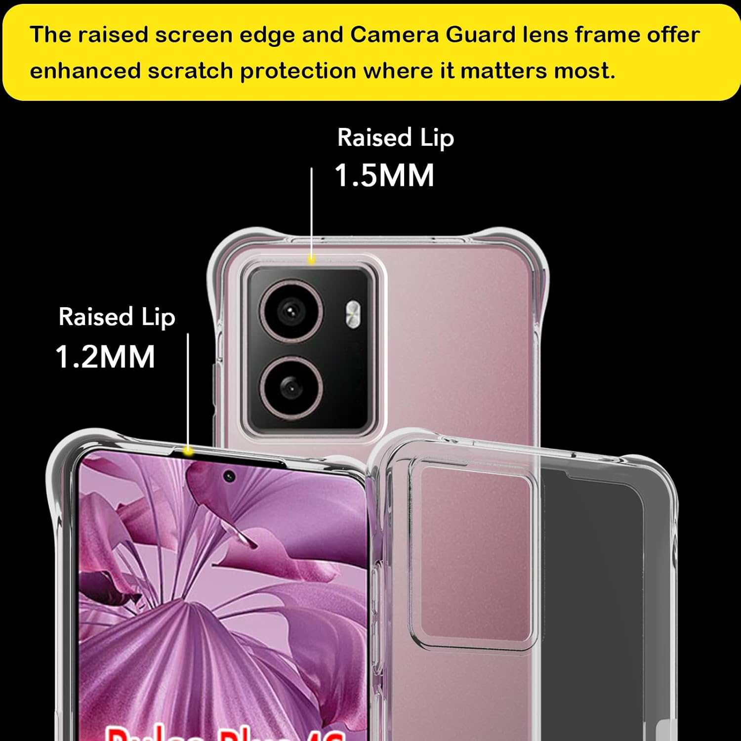 USTIYA Case for Nokia HMD Pulse plus 4G Case Clear TPU Four Corners Protection Cover Transparent Soft