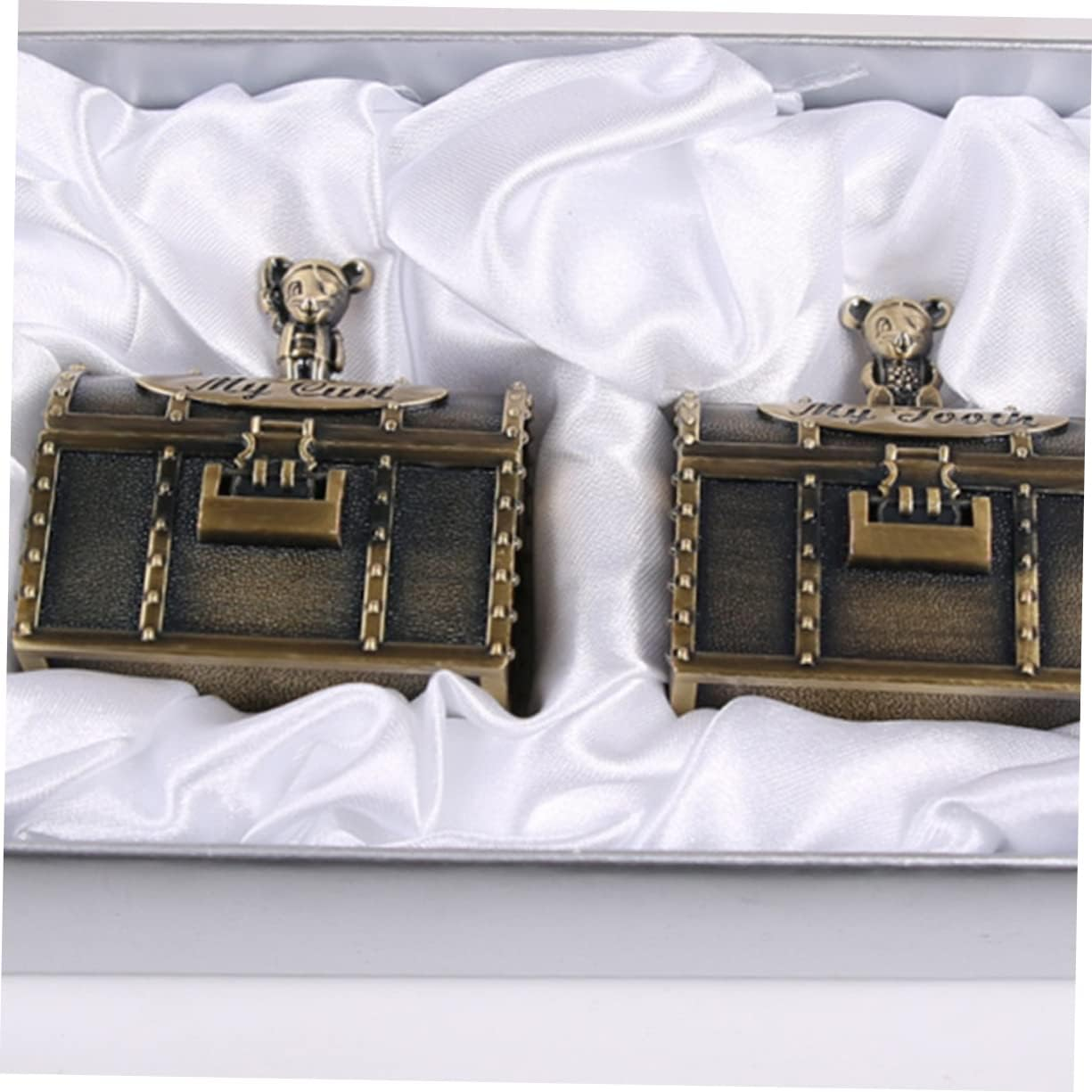2Pcs Fetal Hair Storage Box Boys and Girls Keepsake Teeth Case Curl Boxes for Newborn image number 3