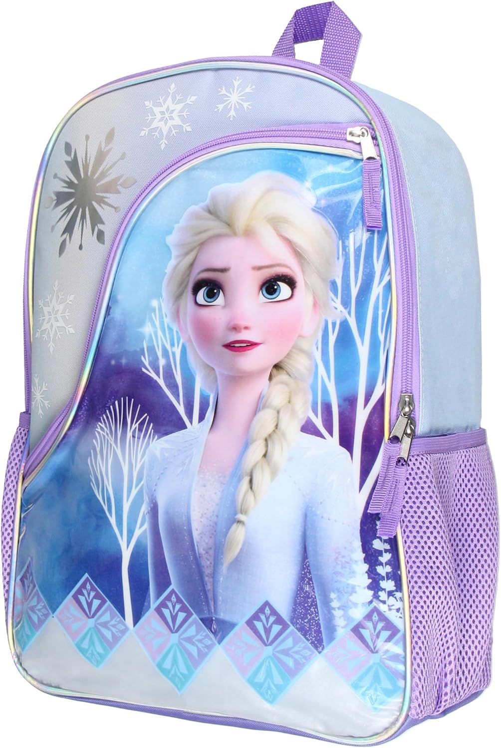 Disney Frozen Elsa 16" Girls Bag School Travel Backpack with Reflective Designs, Multicolored, One Size, Travel Backpacks image number 2