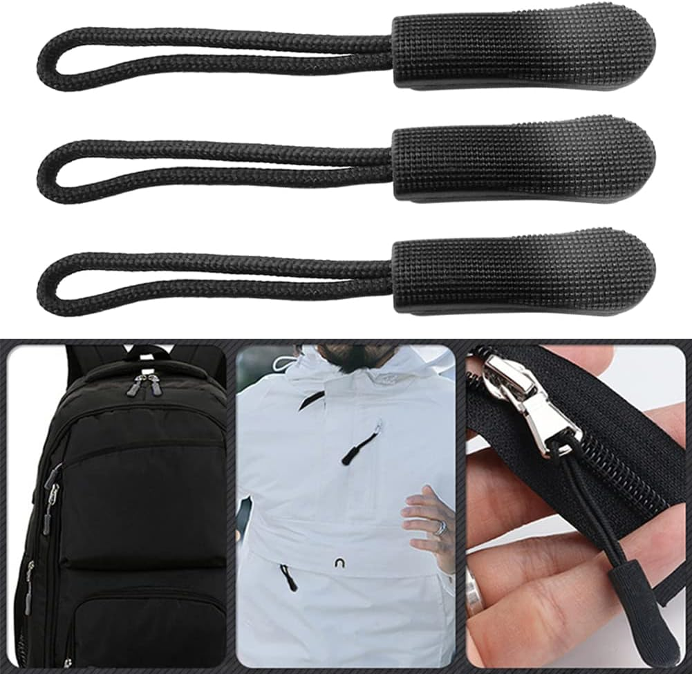 30Pcs Plastic Zipper Puller, Climbing Zipper Tail Rope, Backpack Zipper Rope, Luggage Zipper Puller Extension Zip Tag Cord Pull for Backpack School Bag Clothes, Purse image number 5