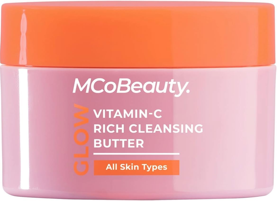 Mcobeauty Vitamin-C Rich Cleansing Butter, GLOW (90 G) &ndash; All Skin Types, 3-In-1 Brightening Face Cleanser, Makeup Remover Balm & Hydrating Moisturising Mask with Mango Seed Butter, Antioxidants & Vitamin C Glow Skincare image number 1