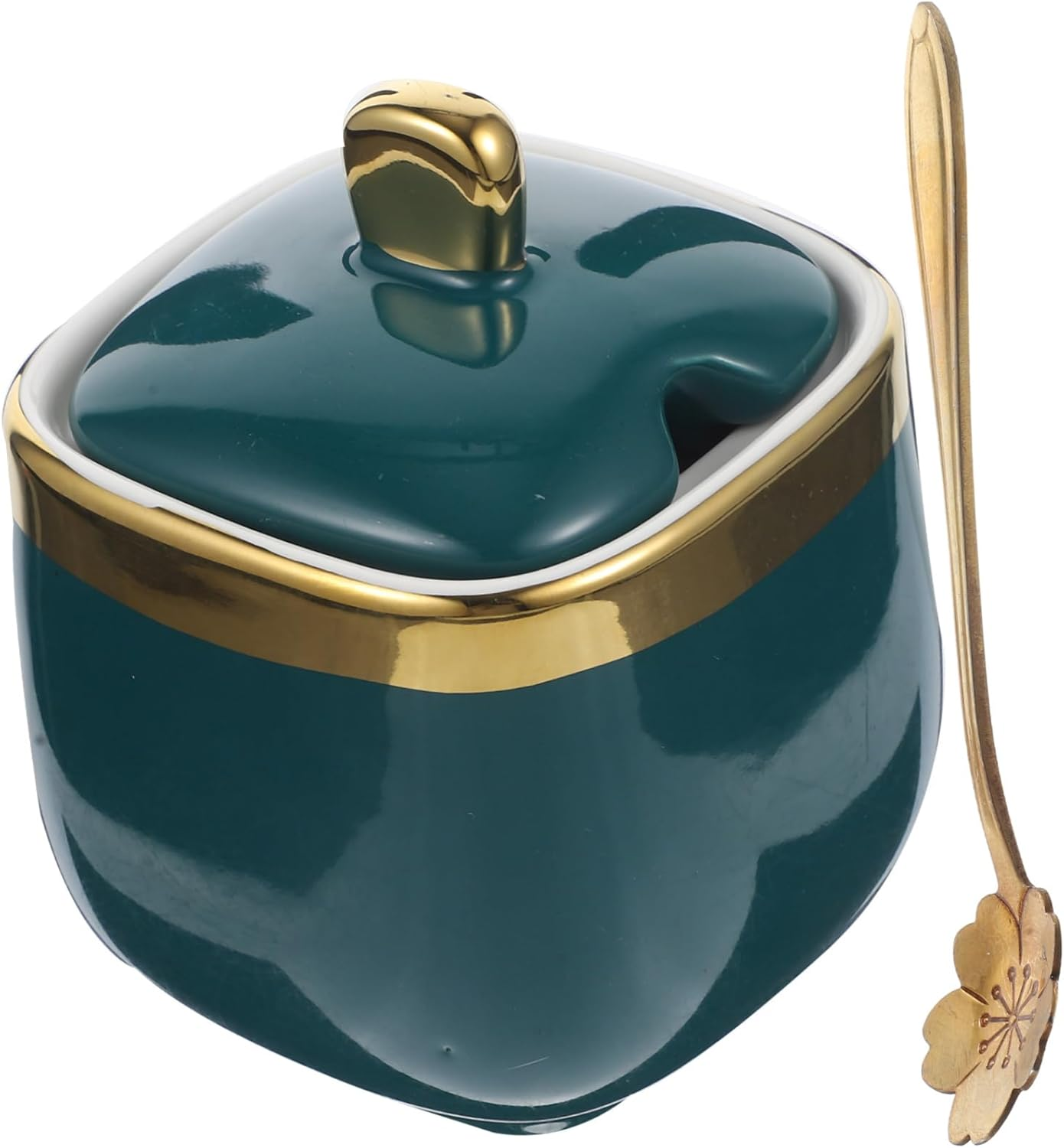 FELTECHELECTR 1Pc Ceramic Seasoning Jar with Stylish Condiment Storage Container for Sauces Vinegar and Spices for Home School and Restaurant Use Easy to Clean And image number 6