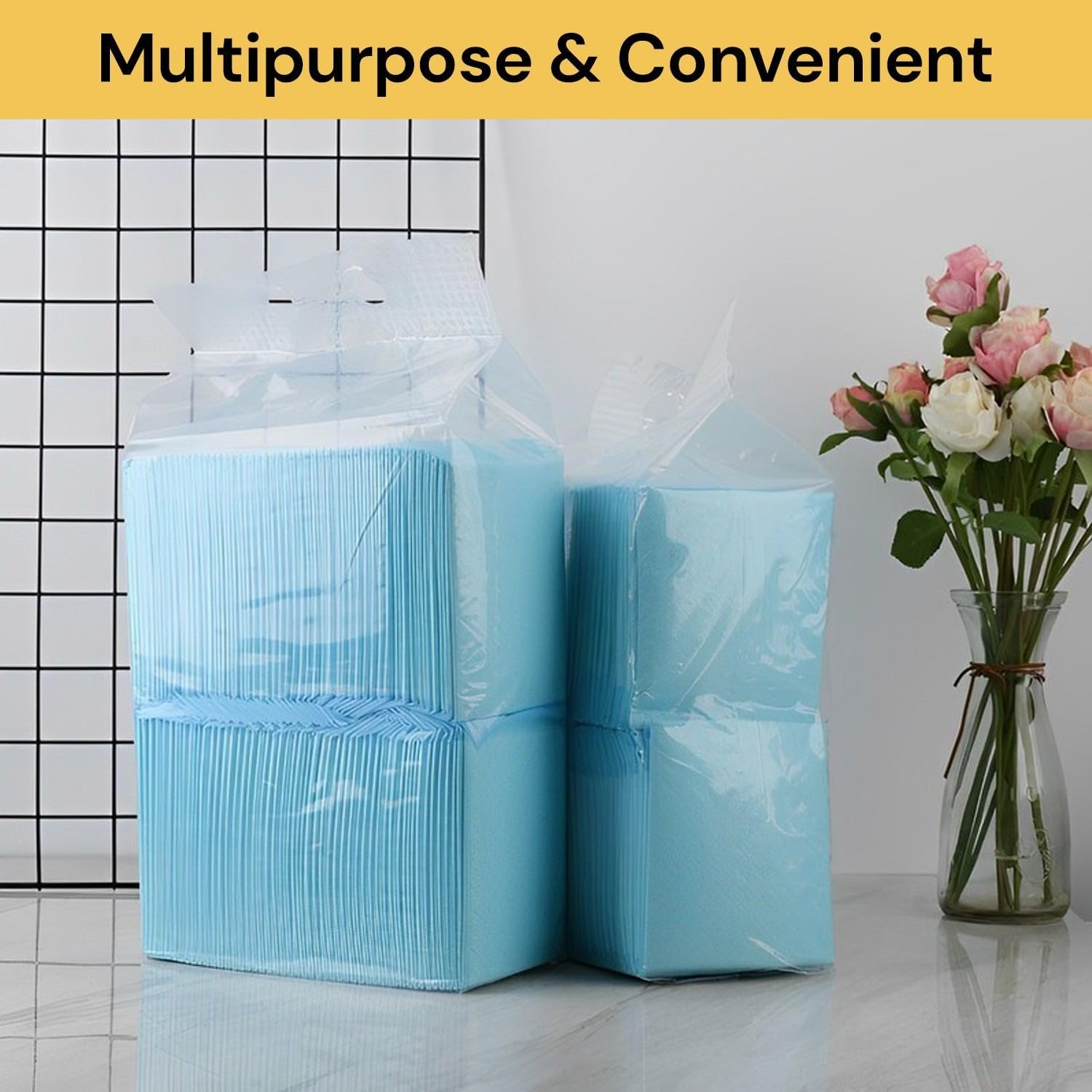 EZONEDEAL Extra-Large Dog Training Pads for Dogs Super Absorbent and Thicker Puppy Pads with Quick-Drying Materials Potty Training Pee Pads for Dogs and Cats - Dog Pee Pad (200 PCS)