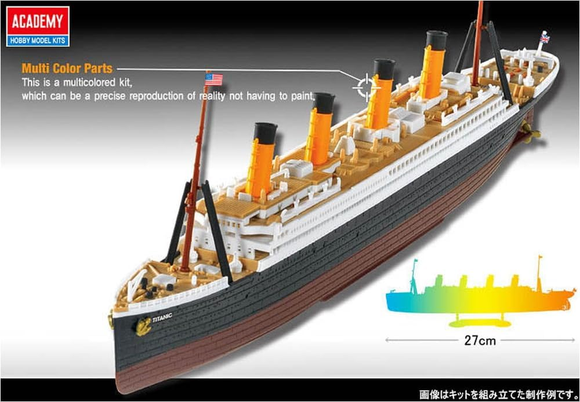 Academy 14217 1/1000 RMS Titanic MCP Model Kit image number 5