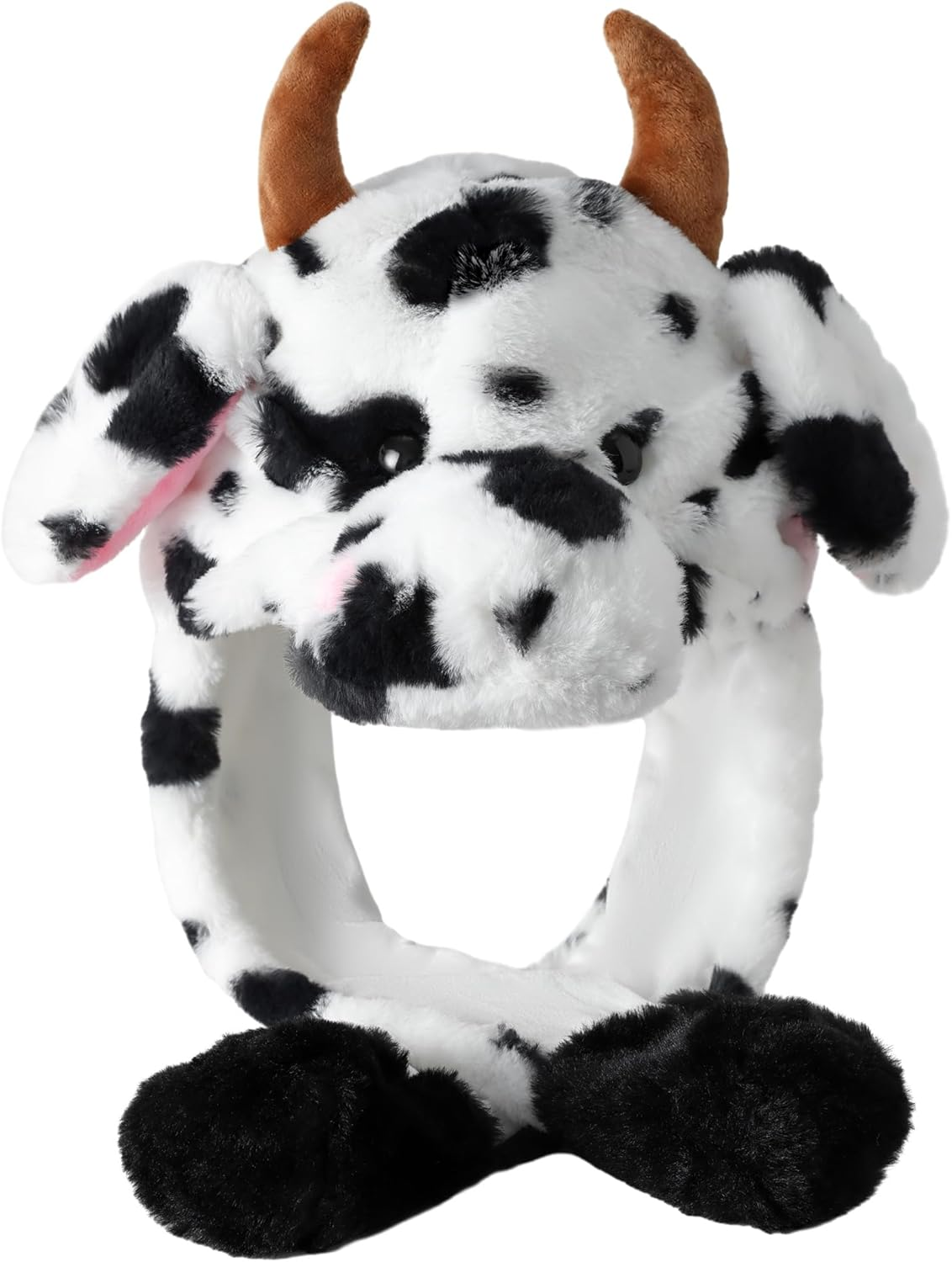 Ears Moving Hat Animal Cosplay Hat Cartoon Jumping Hat Ears Pop up Halloween Christmas Funny Hat Teenagers Adults, Milk Cow, One Size - Penguins image number 3