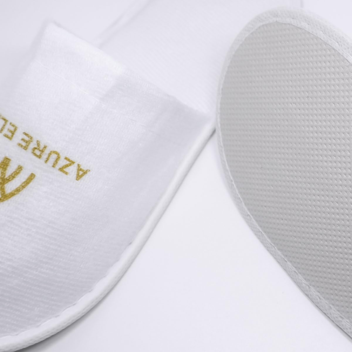 AIMALL 30 Pairs Disposable Hospitality Slippers for Hotels, Guesthouses & Home Use, Lightweight Non-Slip Unisex Design with Two Thickness Options, 10.7 X 27.7 Cm & 11.4 X 29 Cm - White image number 5