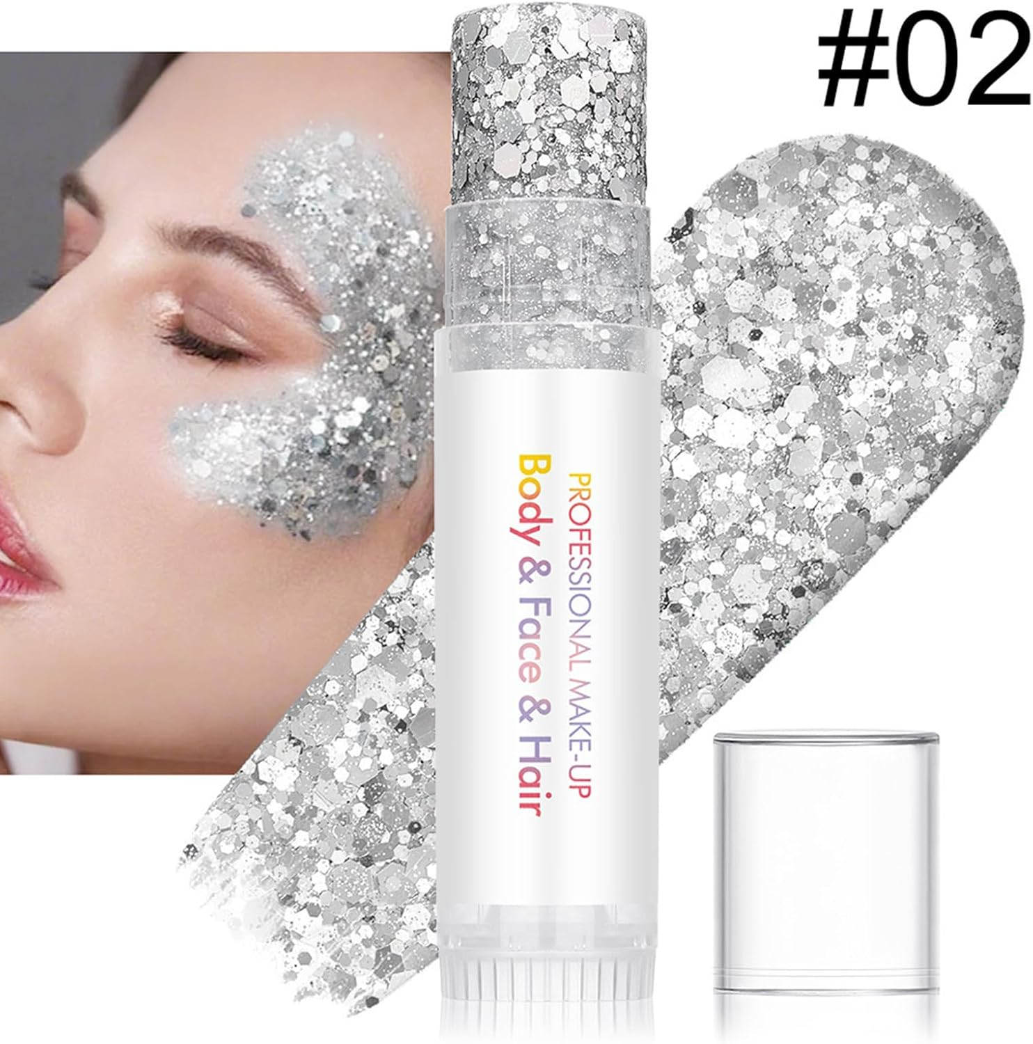 Wiroouia Body Glitter Stick - 6 Colors Sparkling Gel - Glitter Makeup,For Festival Party Clubbing Halloween Carnival Music Event Christmas Fairy Theme image number 6