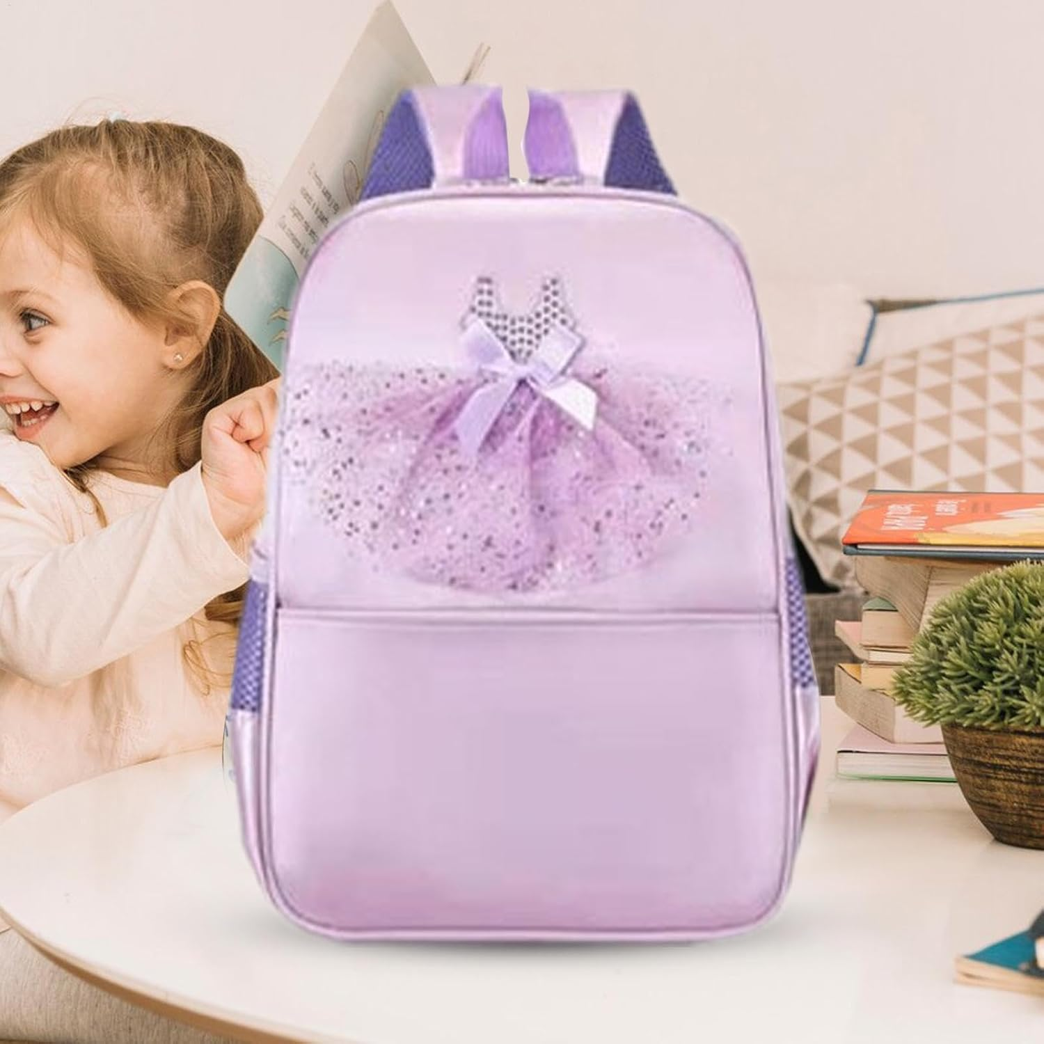 Ballet Dance Backpack, Gymnastics Bag, Travel Ballet Dance Backpack for Girls Cute Gymnastics Bag for Toddler