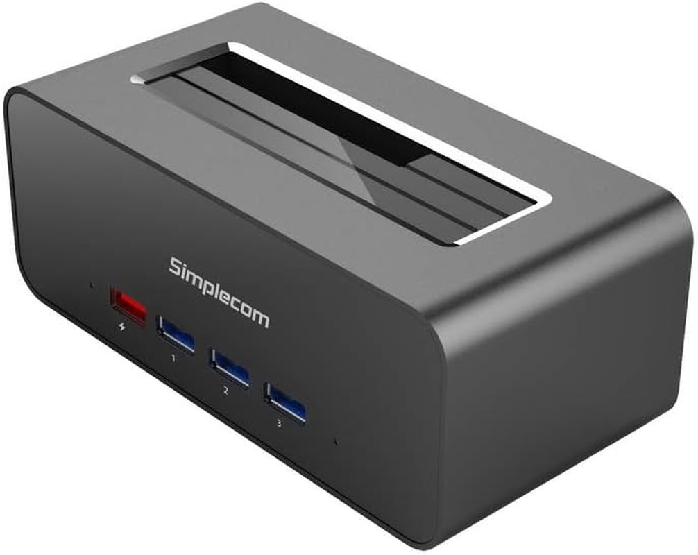 Simplecom SD351 USB 3.0 to SATA Aluminium Docking Station with 3-Port Hub and 1 Port 2.1A USB Charger image number 3