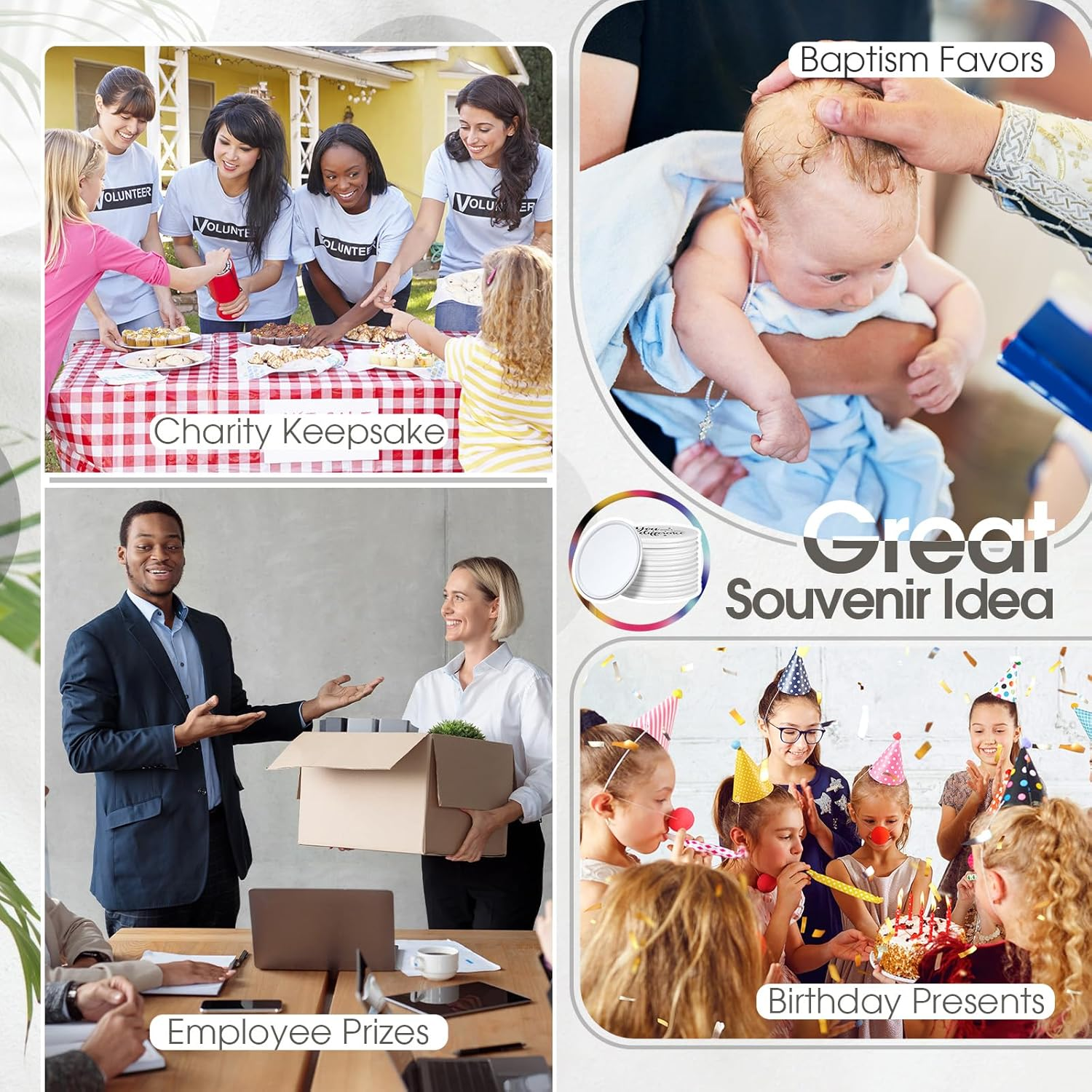 Kigley 96 Pcs Inspirational Compact Mirror for Women Bulk Medical Assistant Gifts 2.8'' Purse Mirror Motivational Office Gift Vet Tech Rad Tech Pharmacy Respiratory Care Coworker (White Base) image number 2