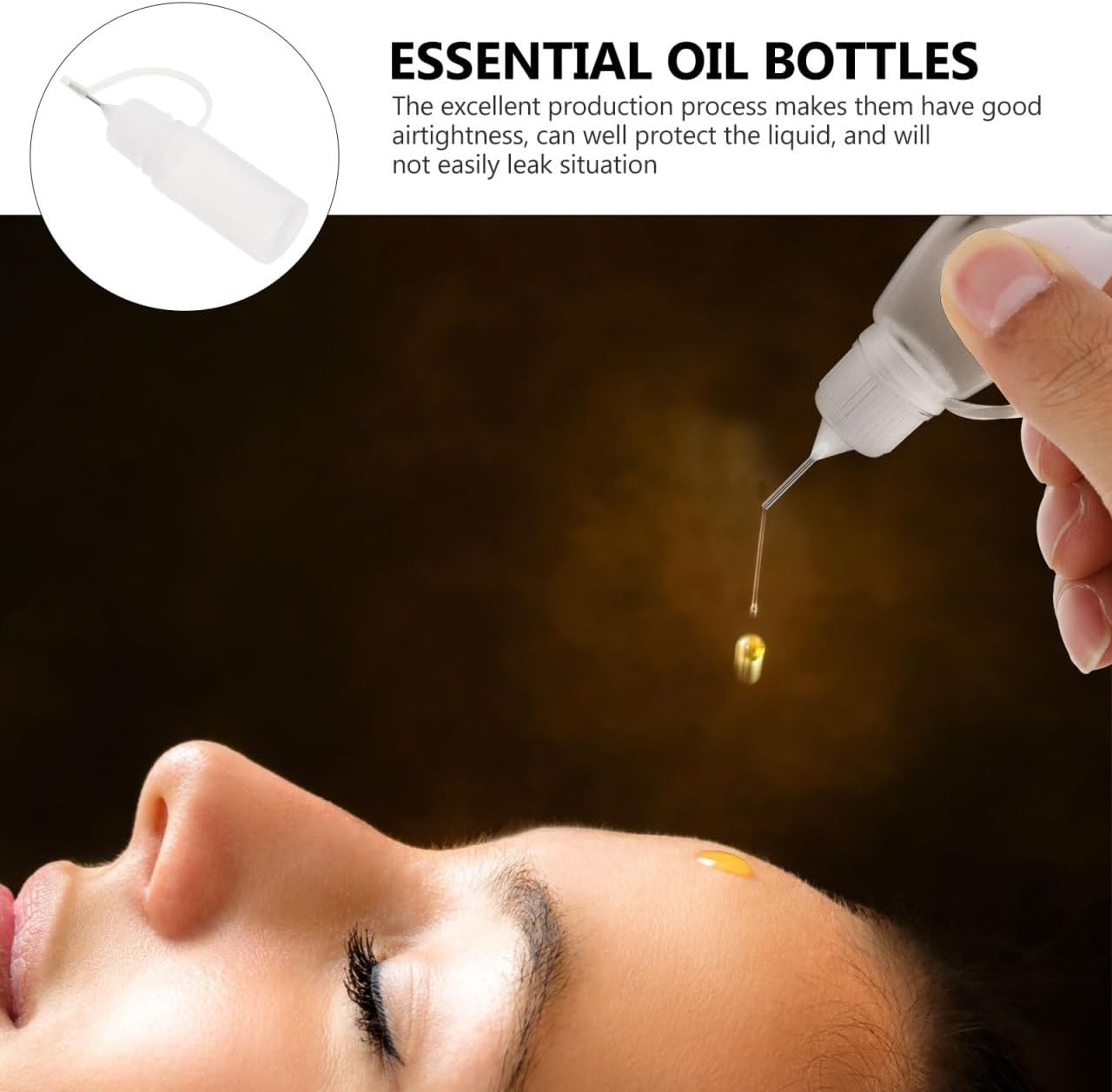 FOMIYES 15Pcs 10Ml Pe Oil Bottles for Kitchen Transparent Squeeze Bottles with Precision Tip Cap for Controlled Dispensing and Storage image number 1