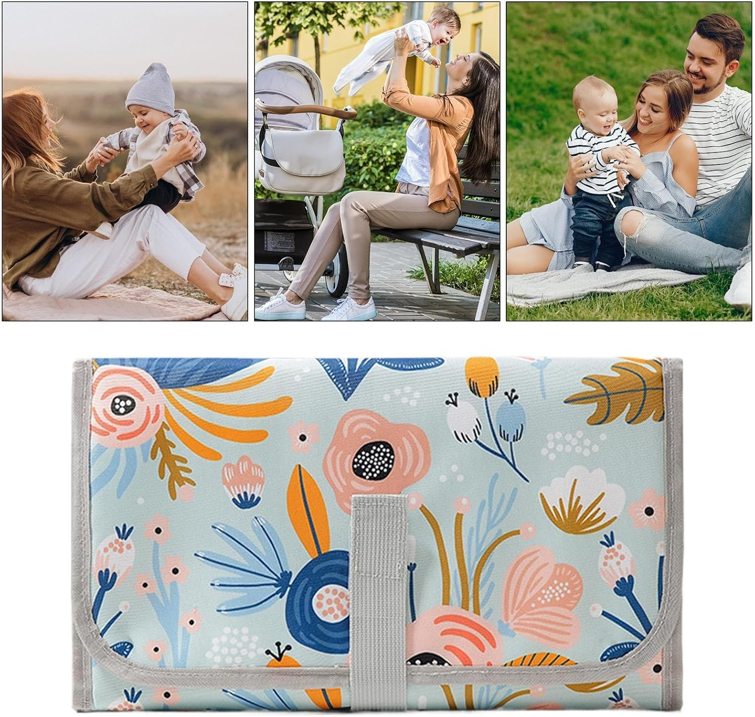 Baby Changing Pad - Diaper Mat Changing Pad for Babies | Reusable Stroller Accessories Travel Supplies for Nursery Daycare Hospital Postpartum Picnic Camping Airplane Boy Girl image number 2