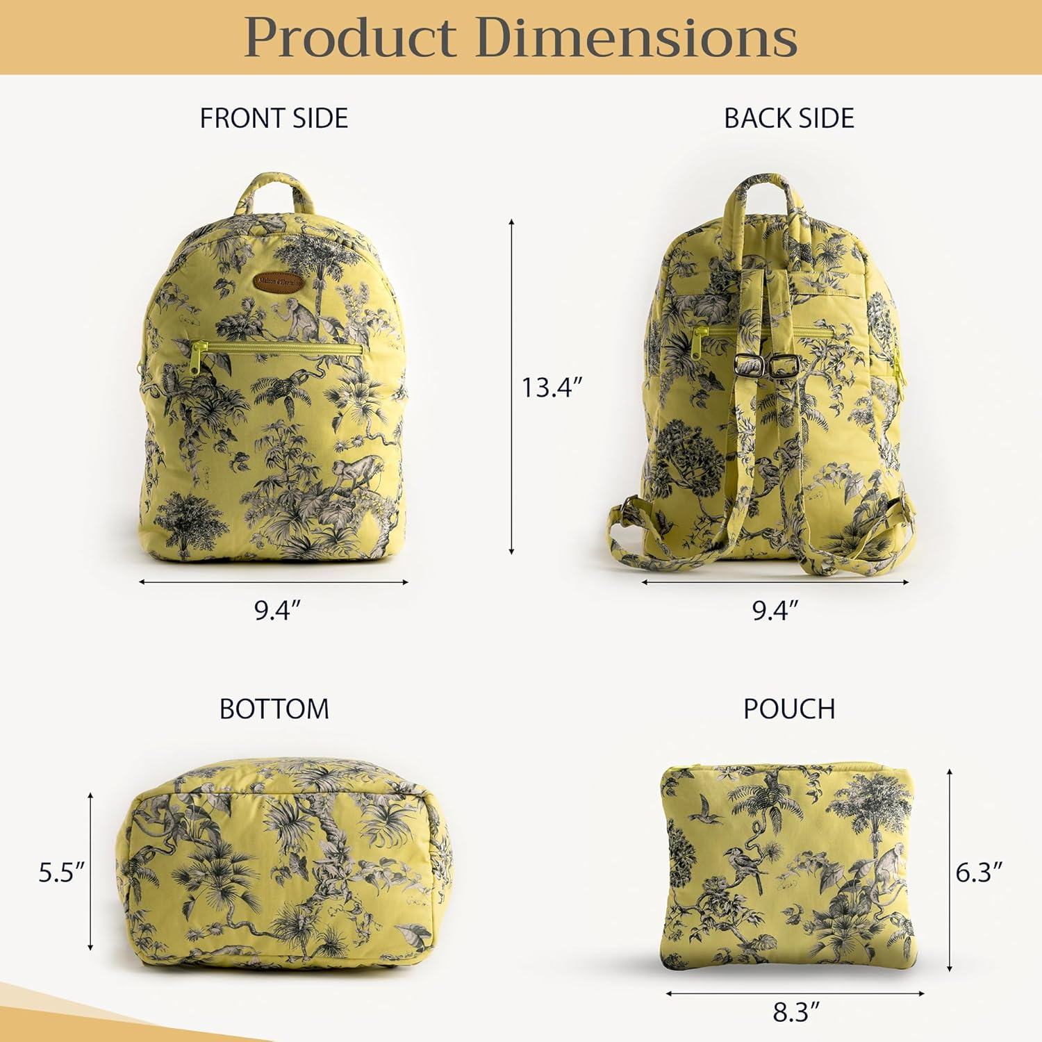 Maison D' Hermine Cotton Backpack - 22 - Katmandou - Turquoise image number 5