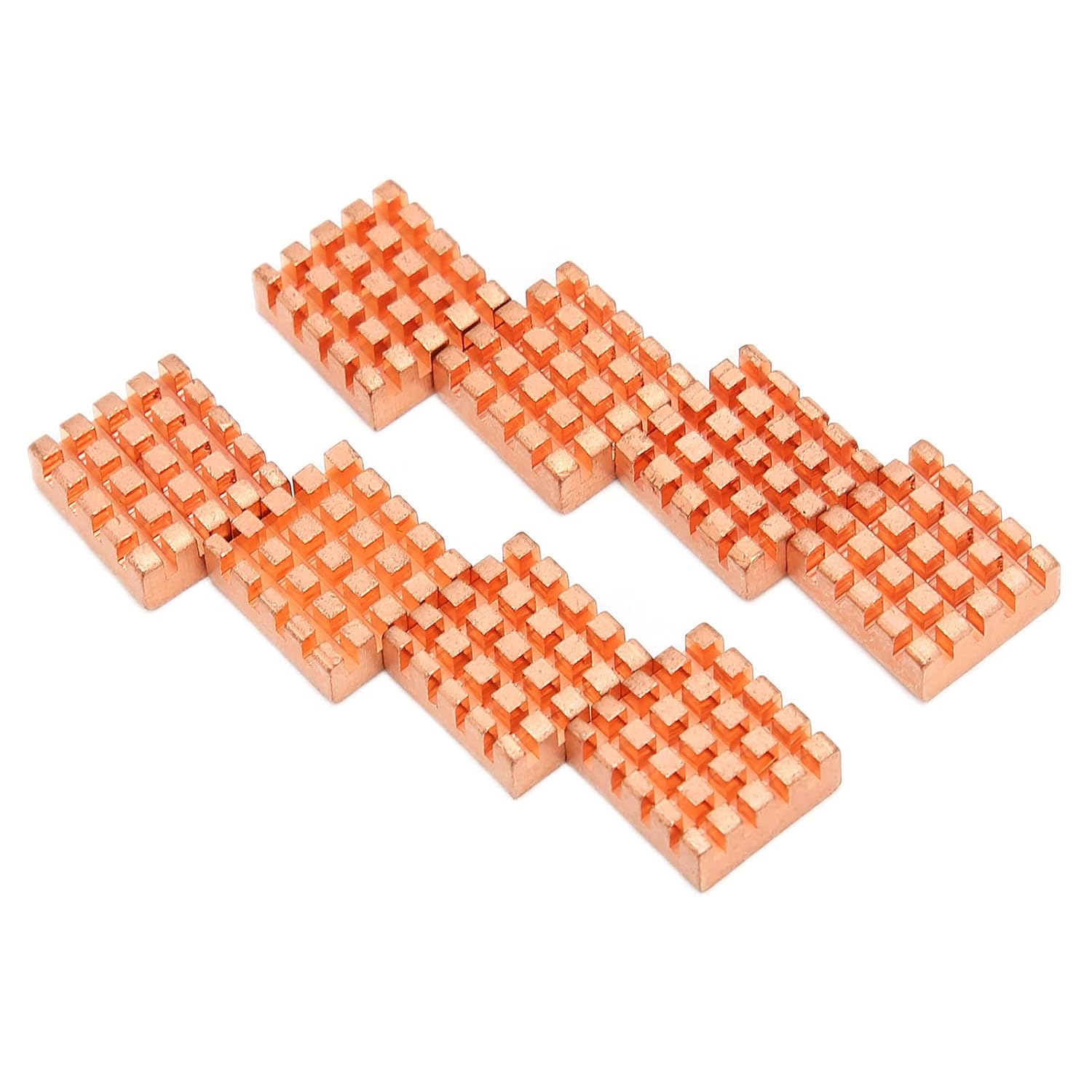 Pure Copper Heatsink 8Pcs, High Heat Dissipation for Motherboard Graphics Card Cooling image number 1
