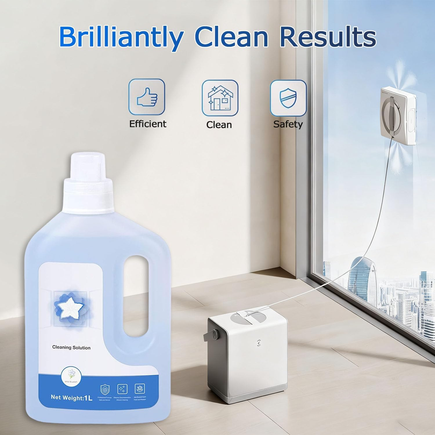 Multi-Surface Winbot Cleaning Solution Compatible with ECOVACS Winbot W1 PRO/W2 PRO Omni/W1S/All Winbot, Window Cleaner 1L image number 5