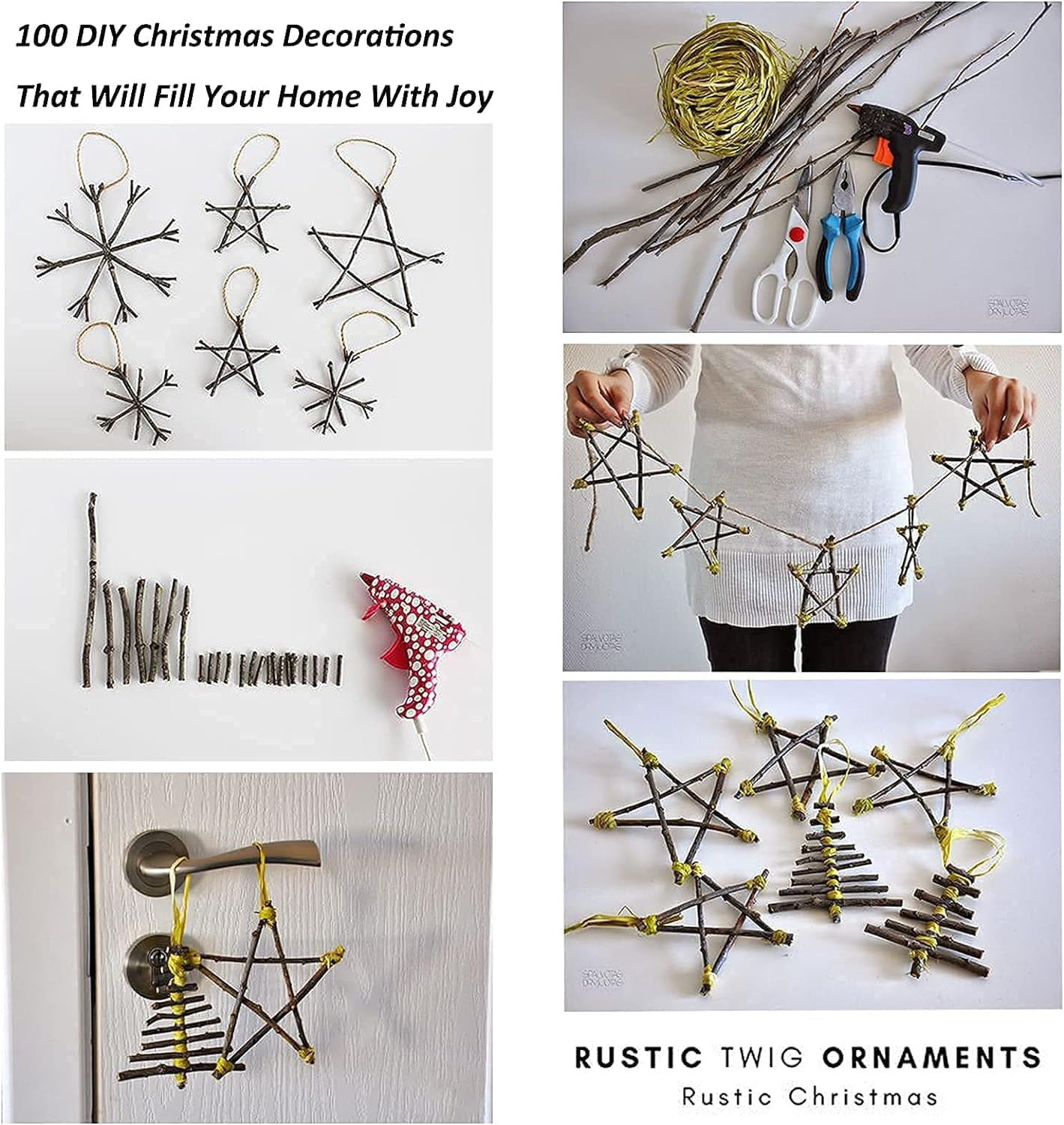 William Craft 120Pcs Wood Log Sticks for DIY Crafts and Photo Props - 10Cm, 0.1-0.2 Inch Diameter image number 2