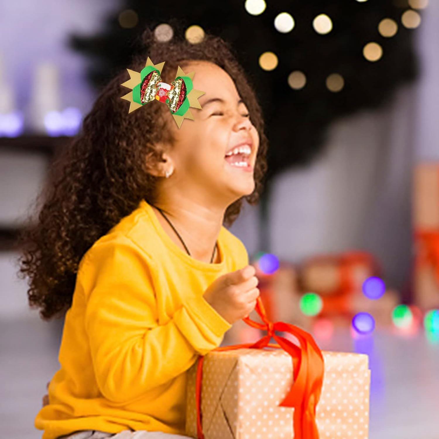 Snowstar 4Pcs Christmas Hair Clips Cartoon Christmas Bows Accessories for Girls,Santa Christmas Tree Snowman Bow Hair Barrettes Holiday Hair Accessories for Girls Women Toddlers Christmas Gifts image number 1