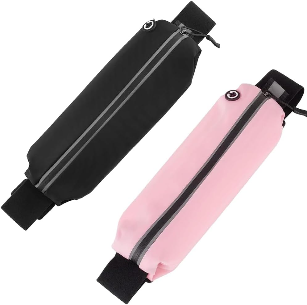 THJOPOKEEL 2 Pcs Running Belt for Men & Women - Secure Jogging Pouch for Phone, Keys & Essentials. Water Resistance, Adjustable for All Cell Phones image number 1