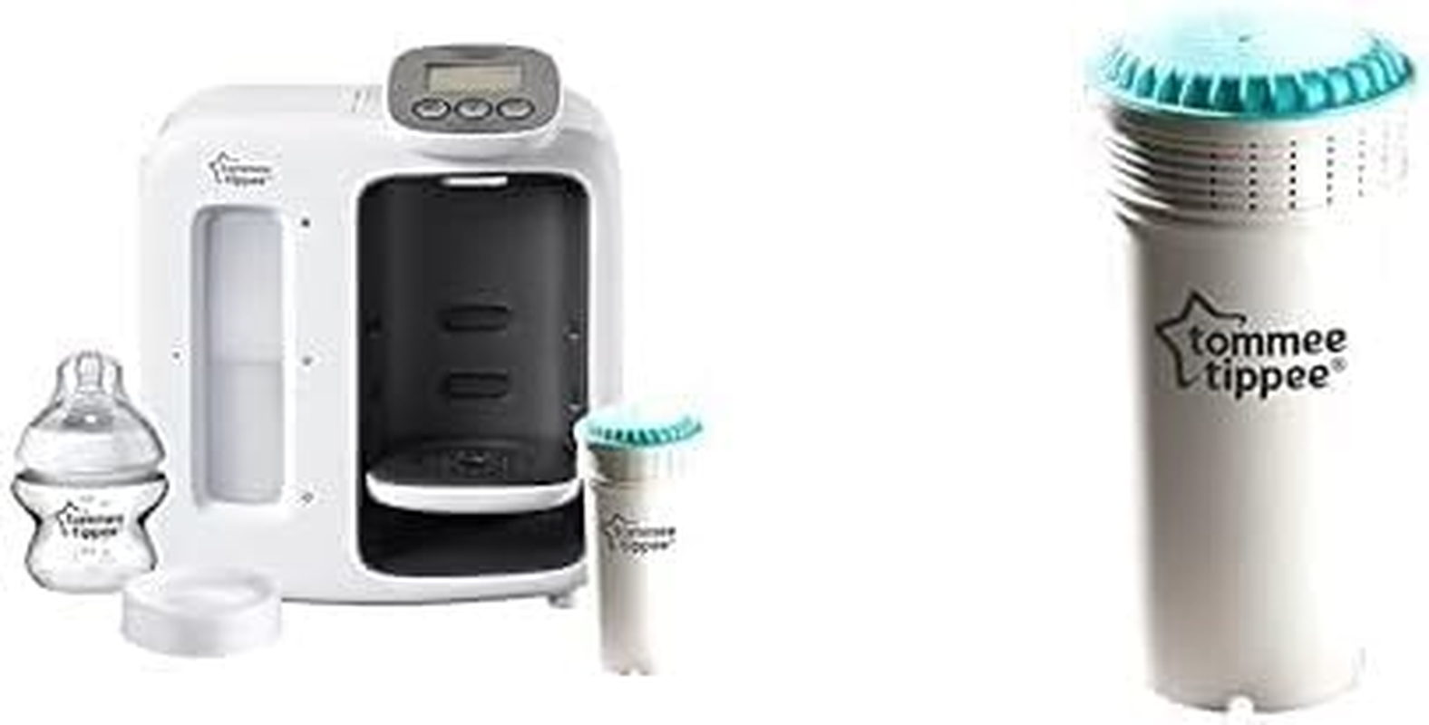 Tommee Tippee Perfect Prep Day and Night Machine Instant and Fast Baby Bottle Maker Bundles Includes 2X Antibacterial Filters, White image number 2
