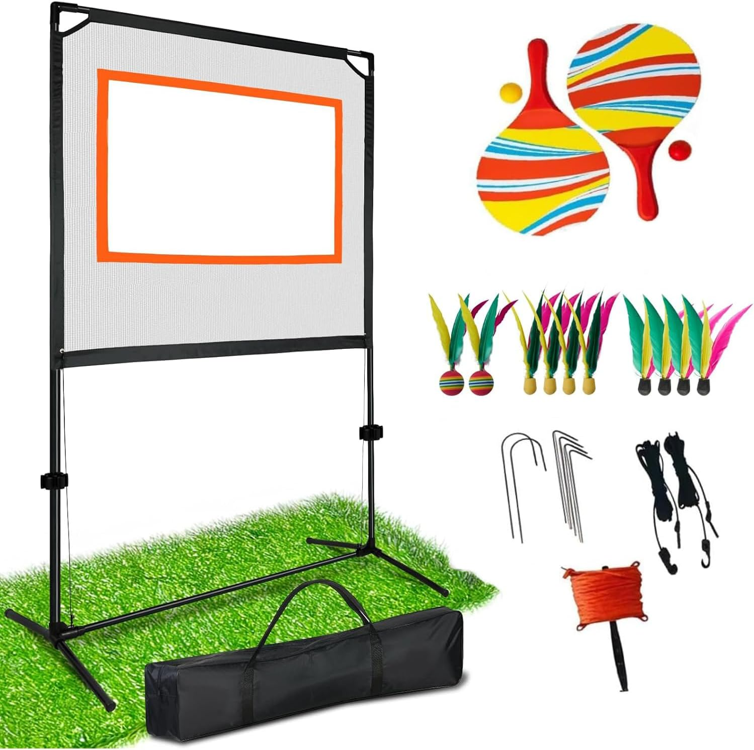 Quintin Badminton Pickleball Net Set,Paddle Game with Net with Net and Paddles with Carry Bag for Beginner image number 5