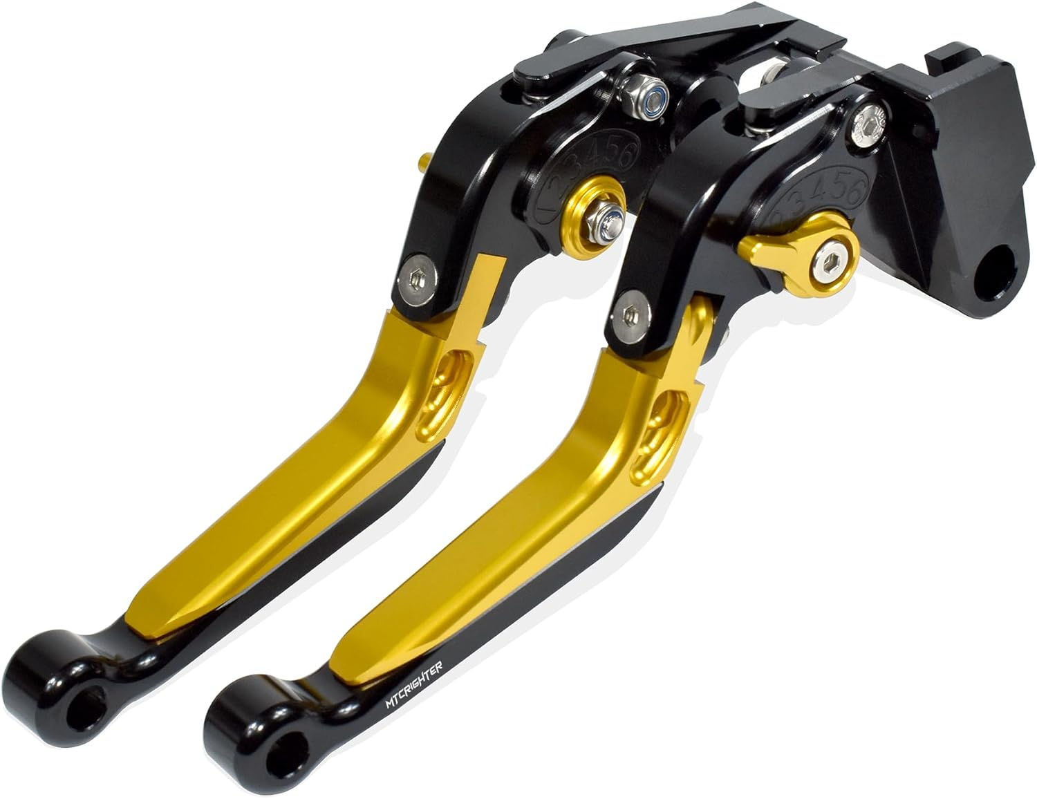 Retractable Foldable Brake Lever Clutch Lever for Triumph Tiger 1200 Explorer/Xe/Xc/Xr 2012-2020, CNC Aluminum Alloy Made (Blue)