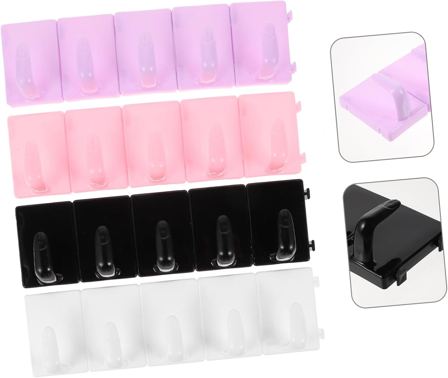 BIUDECO 4Pcs Nail Art Practice Base Nail Accessories Diy Rack Display Stands Random Color image number 1