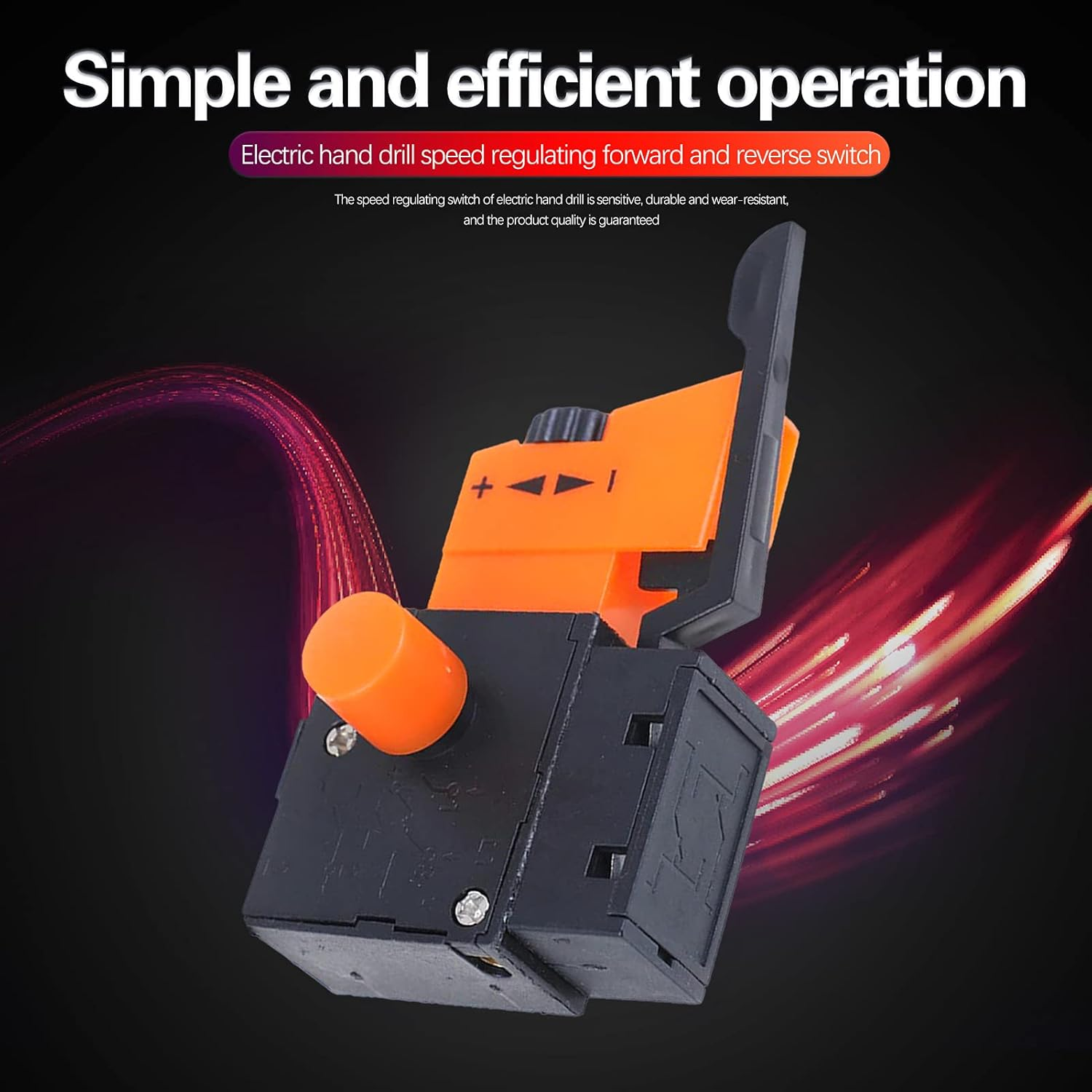 Telituny Adjustable Speed Switch, 6A 220V FA2-4/1BEK Drill Switch, Speed Control Switch, for Electric Drill Trigger Switch, Hand Drill Speed Control image number 1