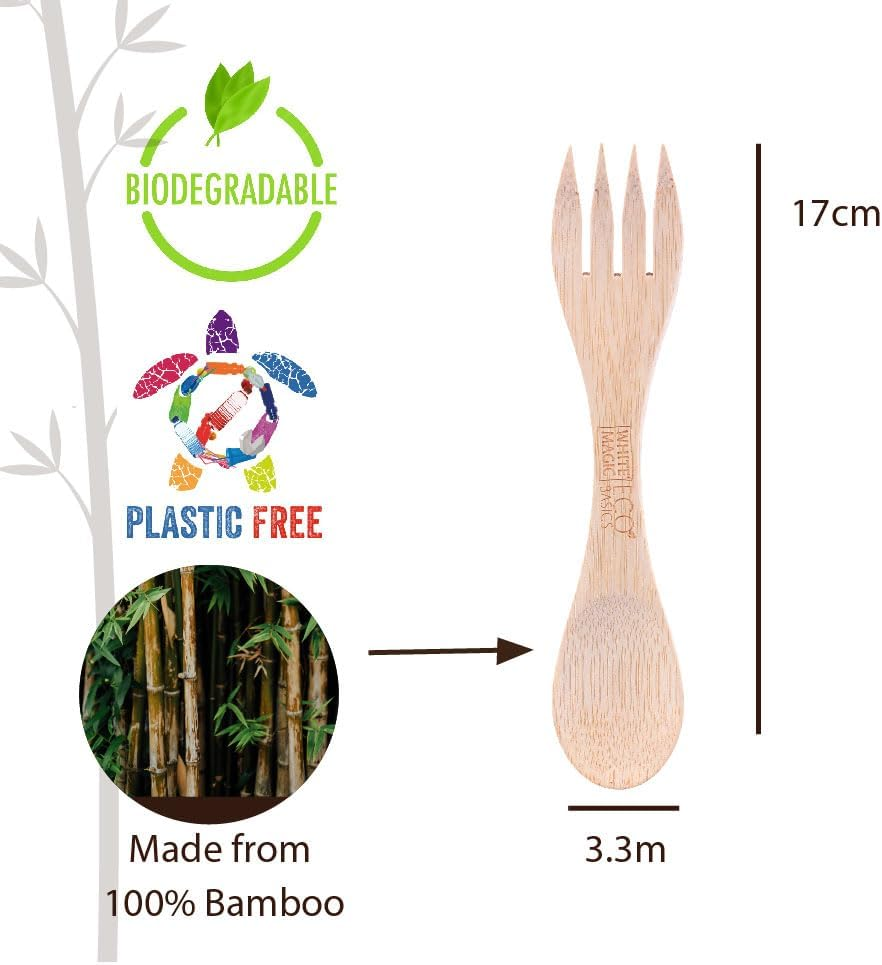 Eco Basics White Magic Reusable Bamboo Spork image number 6