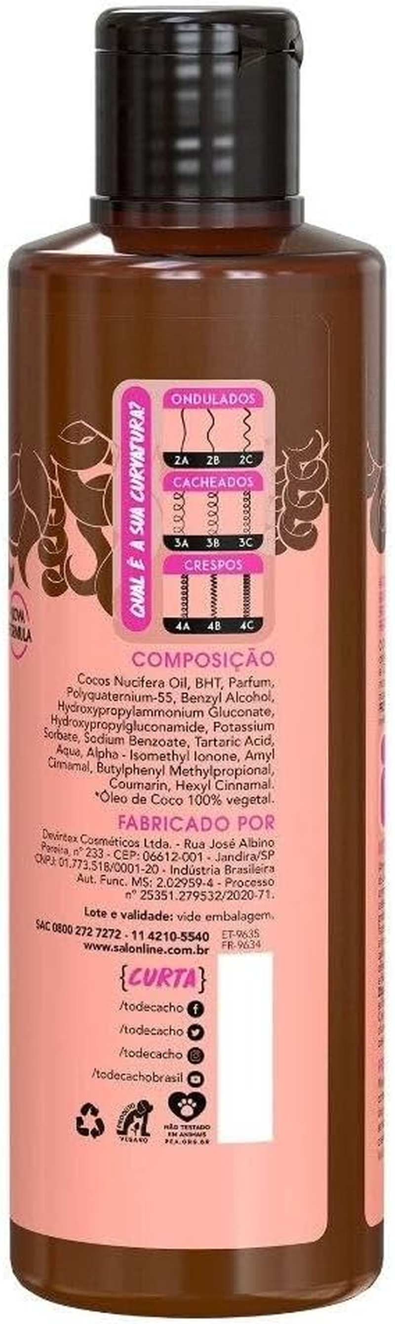 Linha Tratamento (Todecacho) Salon Line - Oleo De Umectacao Uhulll Oleo De Coco Purissimo 100 Ml - (Salon Line Treatment (Ihavecurls) Collection - Coconut Moisturising Oil 3.38 Fl Oz)