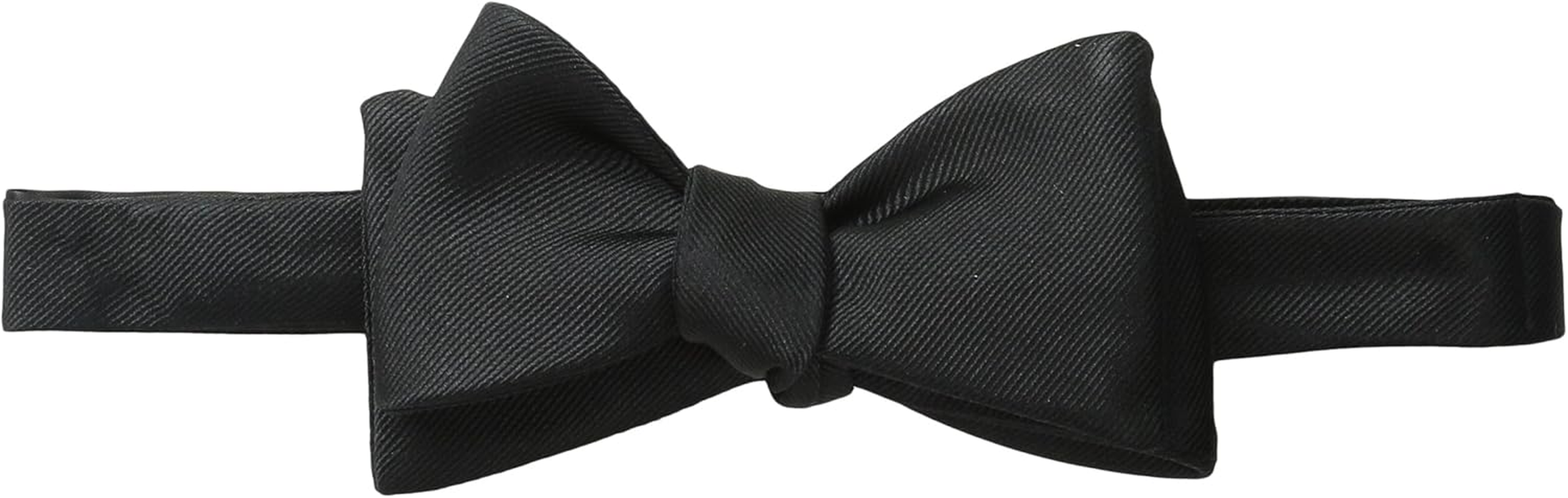 Men'S Solid Silk Bow Tie - Black - One Size