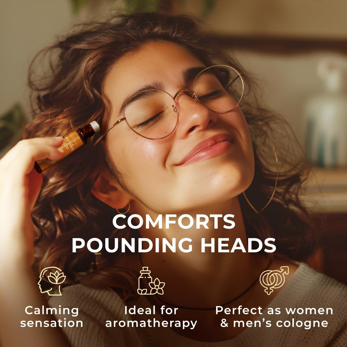 Gya Labs Migraine Essential Oil Roll on - Natural Migraine Relief Stick Roller, Fast Comfort for Head Tension, Blend with Peppermint Oil, Self Care Relaxing Gifts for Women (10Ml) image number 2