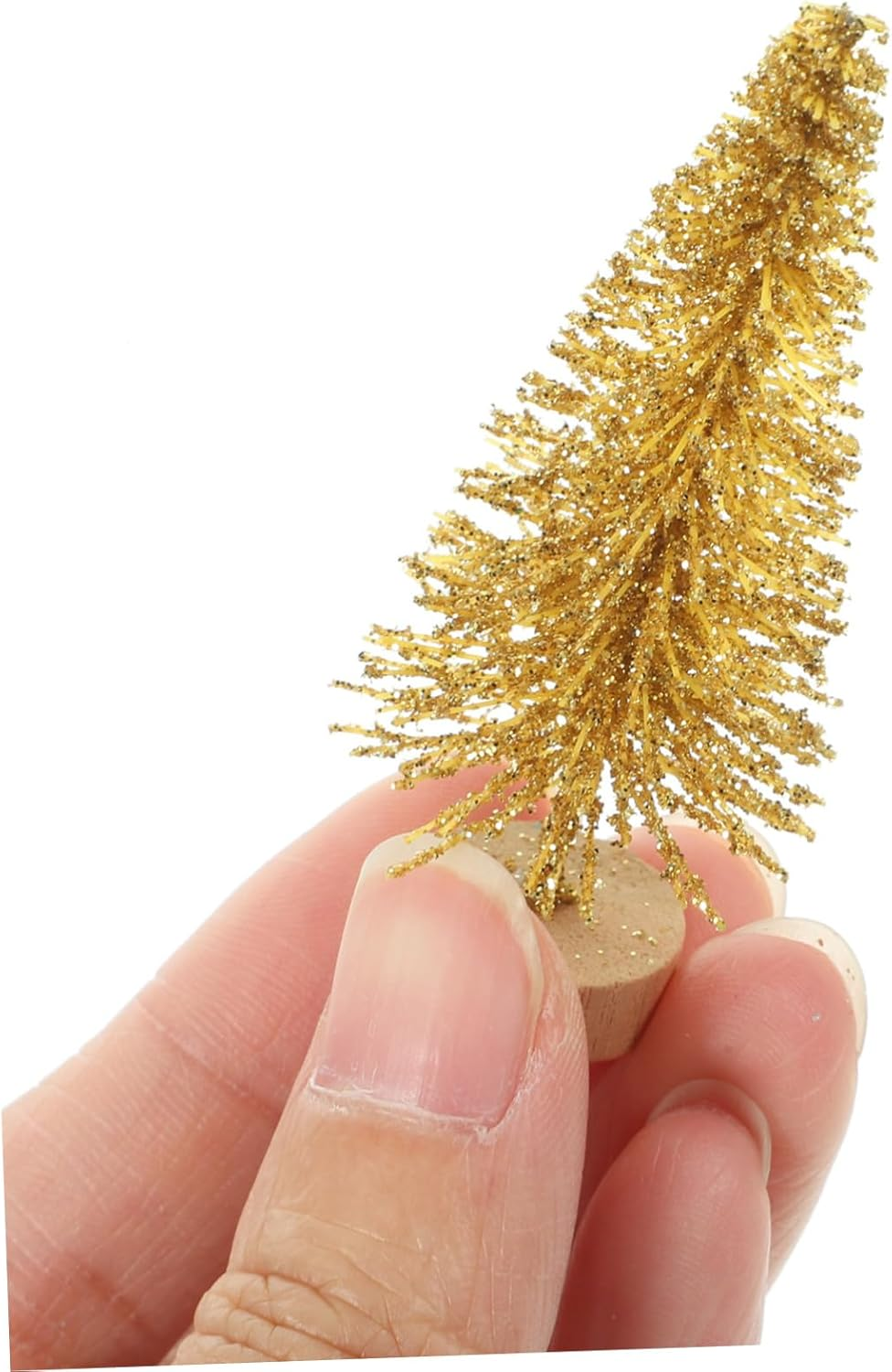 48Pcs Miniature Xmas Trees Wooden Base Realistic Simulated Christmas Tree Decor for Home Office and Holiday Parties Vibrant Colors Including image number 1