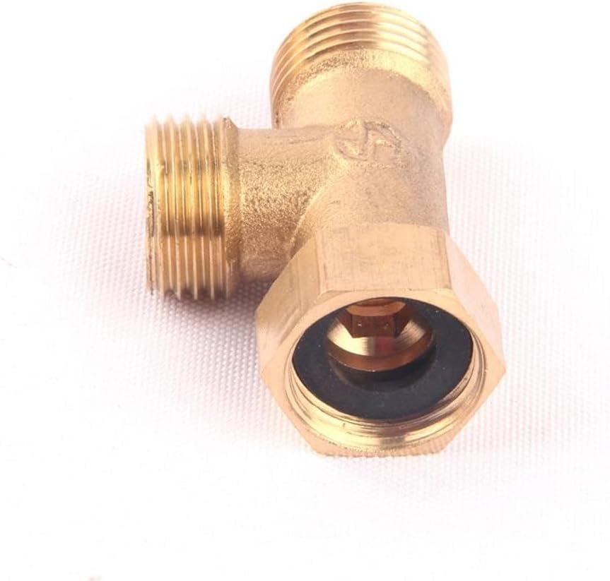 Diverter Valve 3 Way T-Shape Adapter 1/2" Shower System Component Replacement Part Water Diverter Valve for Water Piping, Indoor Gas Pipeline, Solar Air Conditioning Piping Systems(Type B)