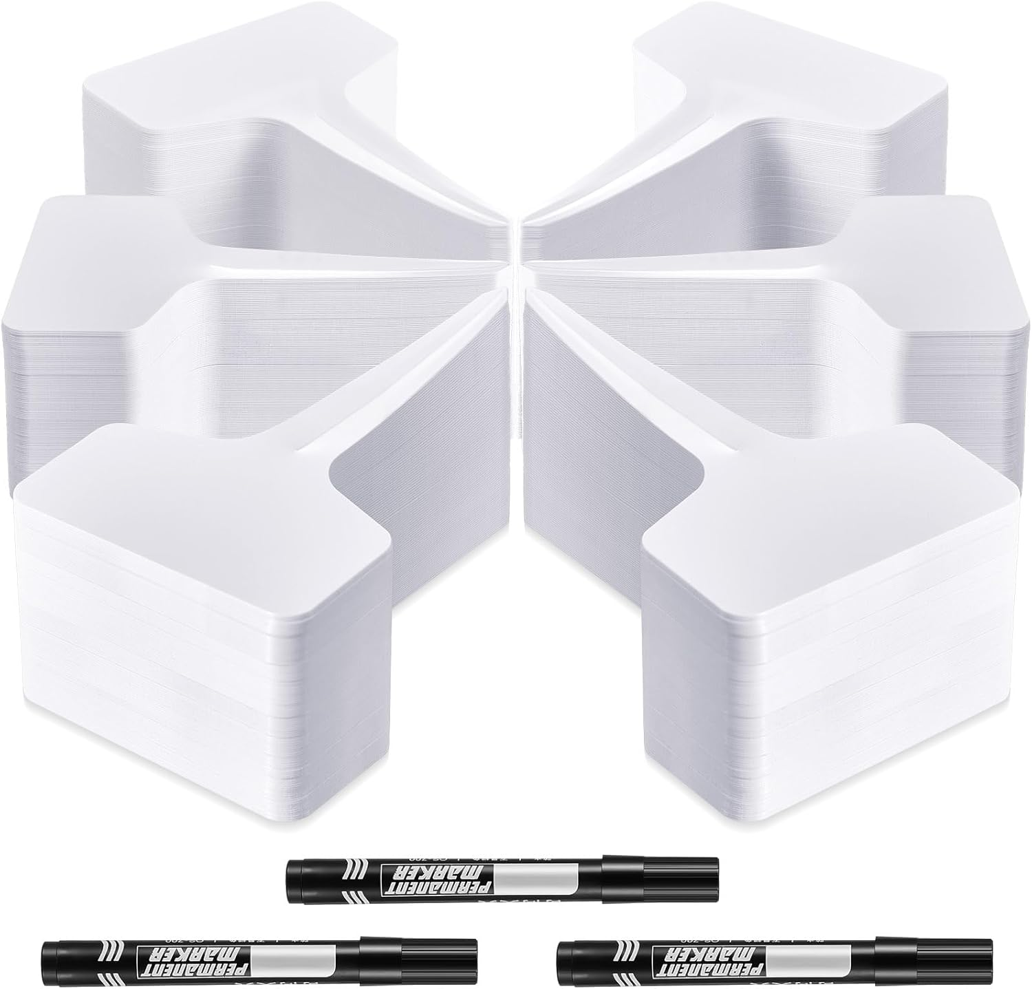 Flutesan 300 Pcs 10 X 6 Cm Plastic Plant T-Type Tags with 3 Pens Nursery Garden Labels PVC Plant Name Tags Waterproof Markers for Outdoor, White image number 5
