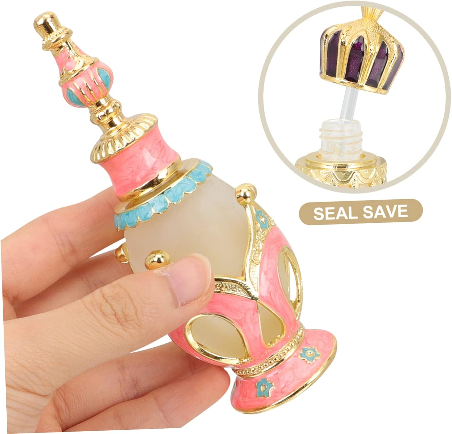 Decorative Essence Bottle Alloy Material for Perfume Packing and Essential Oil Storage Use as Diffuser Bottle for Convenient Aromatherapy the Go image number 1