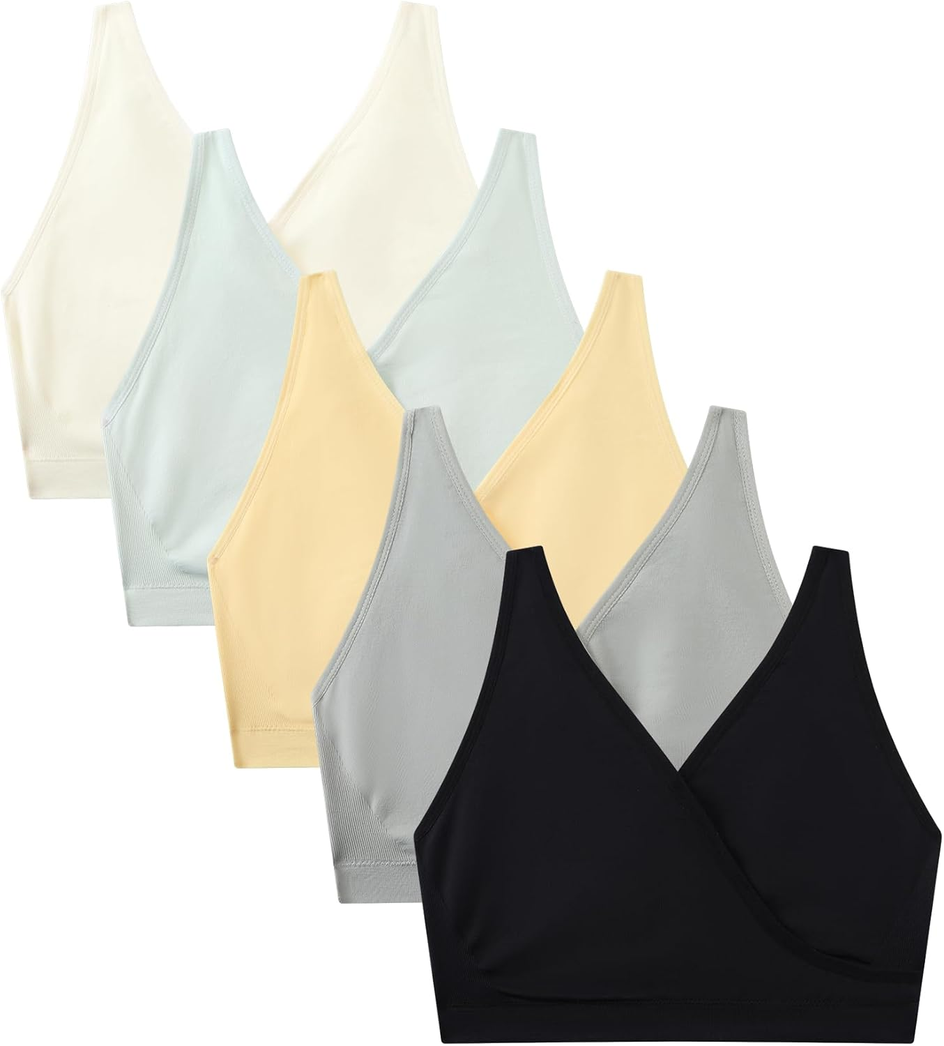 Sleeping/Sleep 5Pack Nursing Bra Maternity Bra Breastfeeding Bra Pregnancy Women'S Seamless Bralette Wirefree Support Padded