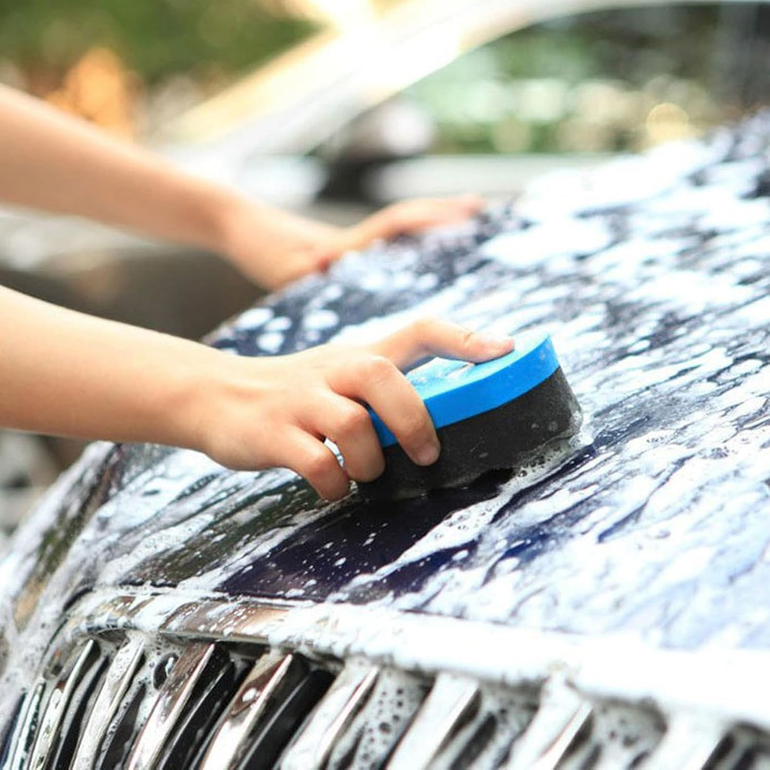 Tire Shine Applicator Pads, 4Pcs Car Detailing Foam Sponge Pads Set,Tire Shine Applicator Pads Perfect for Tire Polish Applicator image number 6