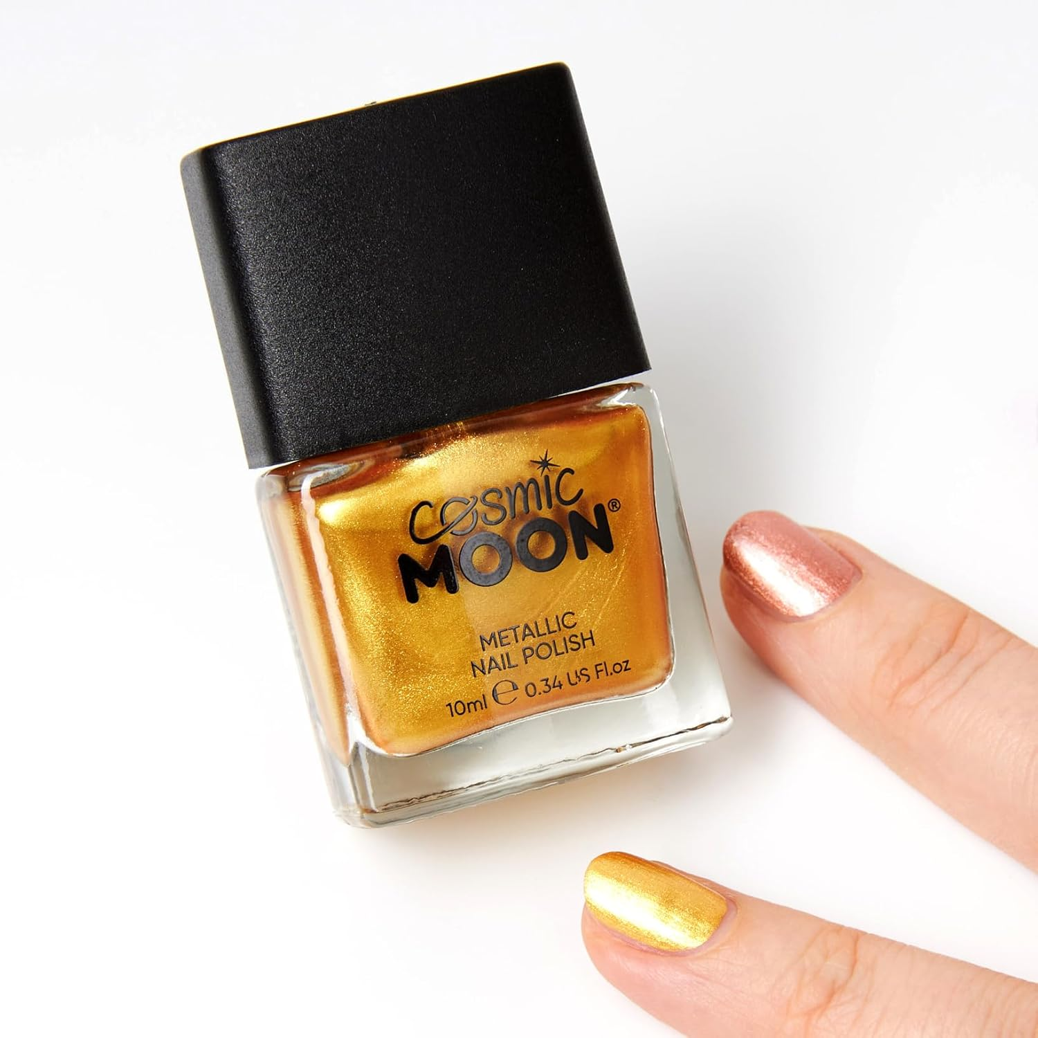 Cosmic Moon - Metallic Nail Polish - 14Ml - for Mesmerising Metallic Nails - Gold