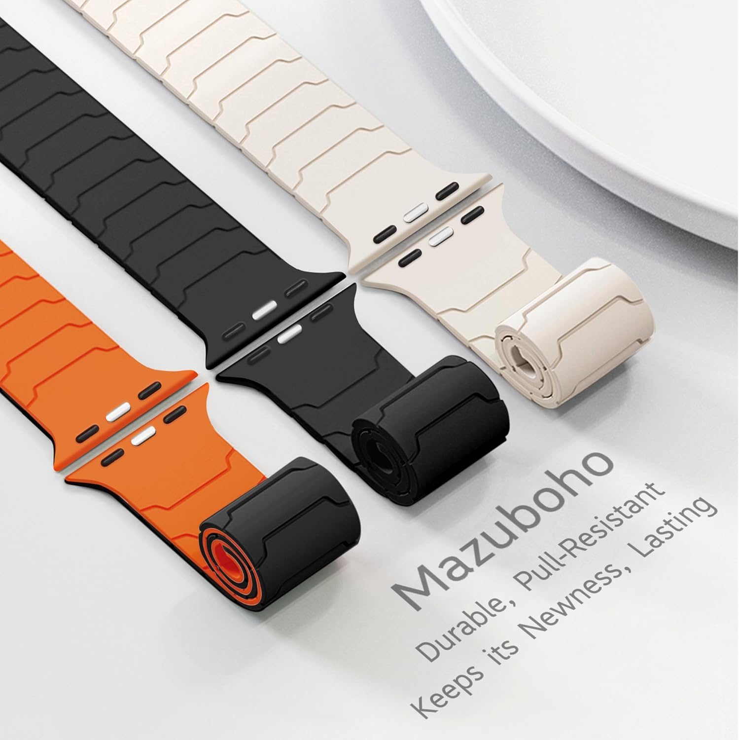 Mazuboho for Apple Watch Band 49Mm 46Mm 45Mm 44Mm 42Mm 41Mm 40Mm 38Mm, Soft Adjustable Comfortable Silicone Magnetic for Apple Watch Strap Ultra 3, Ultra 2, Ultra, Series 11 10 9 8 7 SE 6 5 4 3 2 1