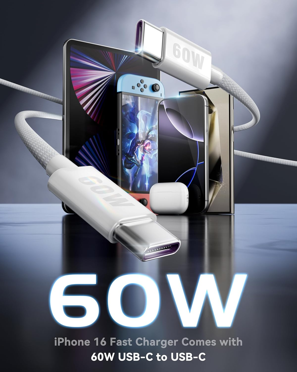 Zumist Iphone 17 Fast Charger - 20W USB C Adapter with USB-C to USBC Cable, 3-Pack USB Type C Wall Charger, Iphone 16 Pro Adapter with Cable Compatible with Iphone 17 Pro Max, Ipad, Airpords image number 3