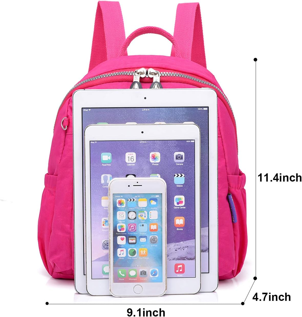 Tianhengyi Mini Women Nylon Backpack Purse Casual Lightweight Strong Small Packback Daypack for Girls Cycling Hiking Camping Travel Outdoor Disneyland (Maroon, Mini) image number 3