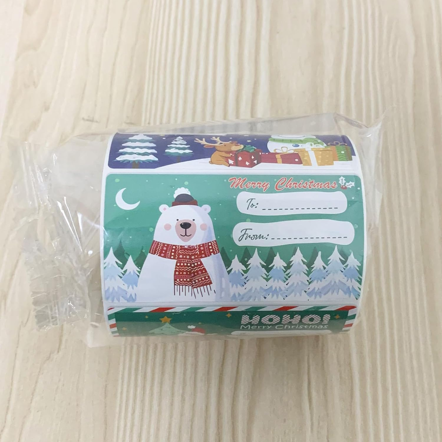 500 Pieces Christmas Tags Self Adhesive Gift Tags for Xmas Presents Christmas Name Labels Stickers for Wrapping Paper Festival Birthday Holiday Decor(2.95 X 1.6 Inch)