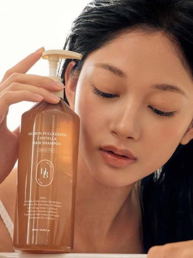 HEVEBLUE Salmon Pullkeratin Centella Hair Shampoo 500 Ml image number 1